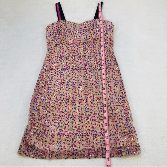 Tweeze Me, Colorful Sequin Mini Dress, Size 5 - Picture 15 of 16